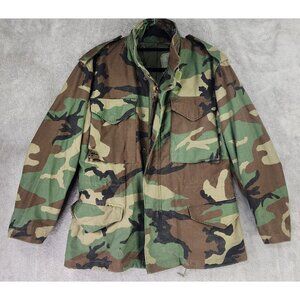 Alpha US Military Jacket Mens Small Short Camo Cold Weather Hooded Field Coat